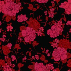 Seamless pattern with flowers rose - Illustration