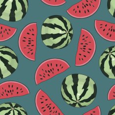 Seamless background with watermelon