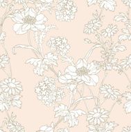 Seamless pattern with flowers poppies