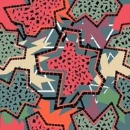 Retro 80s seamless pattern background N16