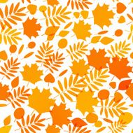 Seamless pattern with autumn leaves N11