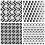 Set of 4 geometrical patterns