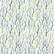 Seamless pattern with silhouette branches