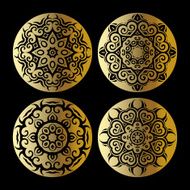 Gold mandala set