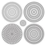 Hand drawn Circular pattern Mandala set