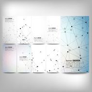 Big banners set science backgrounds molecule and communication backgrounds Conceptual N3