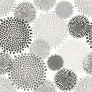 Abstract floral seamless pattern Monochrome background