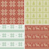 Christmas knitted Scandinavian pattern