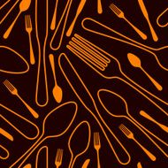 seamless pattern with silverware