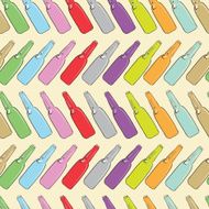 Seamless bottles in a row