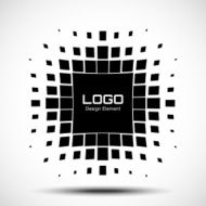 Abstract Halftone Logo Design Element