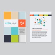 Vector brochure template design Abstract Backgrounds Flat Info