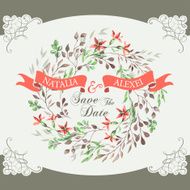 Watercolor wreath N2