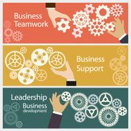 Business teamwork gears