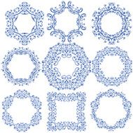 Set of beautiful lace frames for your design