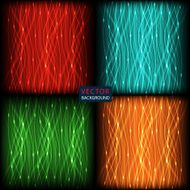 set abstract background of neon colored vertical lines with glare