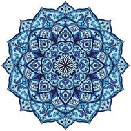 Vintage blue mandala