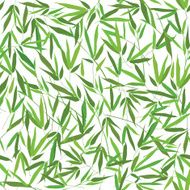 Summer floral seamless background with bamboo leaves