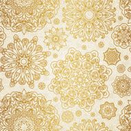 Vector seamless pattern with circle ornaments N2