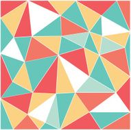 mixed color low polygon with white line