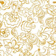 watercolor flowers seamless vector pattern