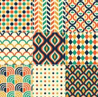 seamless retro colorful pattern N2