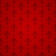 Fleur De Lys Red Pattern