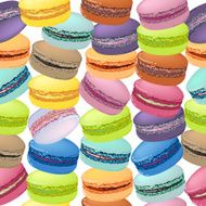 Seamless pattern with colorful macaroon cookies
