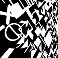 abstract black and white shape background N16