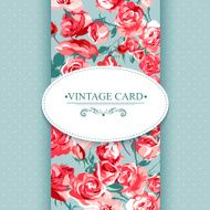 Elegance Vintage Floral Card with Roses