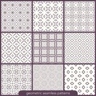 Set of 9 seamless geometric patterns N3