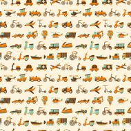 seamless retro transport pattern