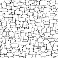 Seamless wall from stones of different sizes (drawn with ink)