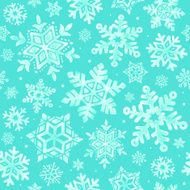 White watercolor snowflakes seamless pattern