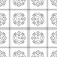 Simple seamless pattern with circles and lines