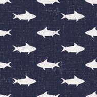 Seamless pattern with sharks N3