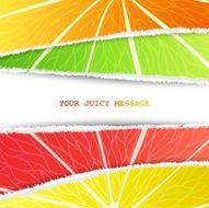 Four citrus background
