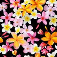 Tropical Flowers Background - Vintage Seamless Pattern N3