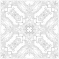 unique coloring book square page for adults - floral authentic