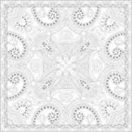 unique coloring book square page for adults - floral authentic N2