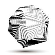 Geometric monochrome polygonal striped vector structure modern