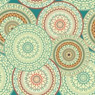 Seamless background with circular ornaments