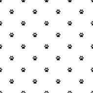 Vector seamless pattern cat paw N2