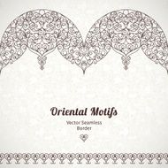 Vector ornate seamless border in Eastern style