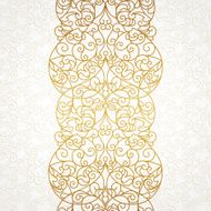 Vector ornate seamless border in Eastern style N2