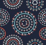 Hand drawn tribal seamless pattern Vector illustration