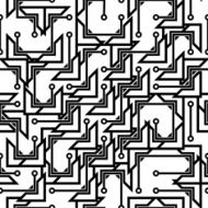 Monochrome seamless abstract pattern