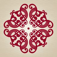 Vector baroque ornament in Victorian style N3