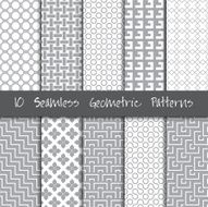 Grunge Seamless Geometric Patterns Set