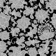 ethnic flowers seamless vector pattern N8